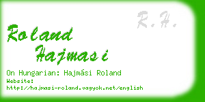 roland hajmasi business card